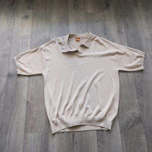 ASCLO oversized polo tee in Khaki